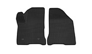 Коврики салонные резиновые передние 3d в стиле eva, ячейки Ромб, черный кант rezkon на Лада Веста, Веста ng