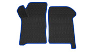 Коврики салонные резиновые передние 3d в стиле eva, ячейки Ромб, синий кант rezkon на ВАЗ 2108-21099, 2113-2115