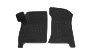 Коврики салонные резиновые передние 3d в стиле eva, ячейки Ромб, серый кант rezkon на Лада Приора