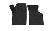 Коврики салонные резиновые передние 3d в стиле eva, ячейки Ромб, черный кант rezkon на Лада Калина