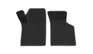 Коврики салонные резиновые передние 3d в стиле eva, ячейки Ромб, серый кант rezkon на Лада Калина