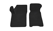 Коврики салонные резиновые передние 3d в стиле eva, ячейки Ромб, черный кант rezkon на Шевроле Нива, Лада Нива Тревел