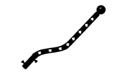 Ручка КПП удлиненная черная gts Пики на ВАЗ 2101-2107, Лада Нива 4х4