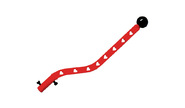 Ручка КПП удлиненная красная gts Черви на ВАЗ 2101-2107, Лада Нива 4х4