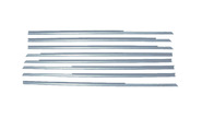 Комплект внутренних и внешних бархоток (уплотнителей) опускных стекол Хром на ВАЗ 2101
