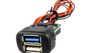 Быстрое зарядное устройство usb 3.0, 2 слота на ВАЗ 2108-21099, 2110-2112 с европанелью, 2113-2115, Лада Калина, Нива Тревел, Шевроле Нива 