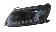 Блок-фара левая, маска audi-style, bi-led линза, динамический розжиг ДХО и поворотника ml на Лада Гранта