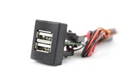 usb зарядное устройство вместо заглушки панели приборов, 2 слота ШТАТ на Лада Приора, Гранта, Гранта fl, Калина 2