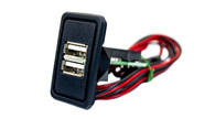 usb зарядное устройство вместо заглушки панели приборов, 2 слота на ВАЗ 2108-21099 (высокая панель), 2113-2115, Лада Нива 4х4