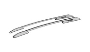 Комплект рейлингов серебристый пластик для установки без сверления АПС на hyundai santa-fe 3 2012-2018 г.в.