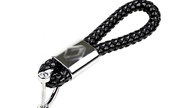 Брелок-петля плетеный черный на ключи renault