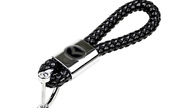 Брелок-петля плетеный черный на ключи mazda