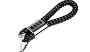 Брелок-петля плетеный черный на ключи audi