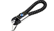 Брелок-петля плетеный черный на ключи bmw
