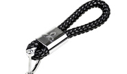 Брелок-петля плетеный черный на ключи mitsubishi
