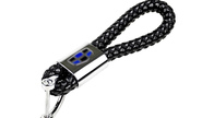 Брелок-петля плетеный черный на ключи geely