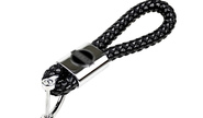 Брелок-петля плетеный черный на ключи nissan