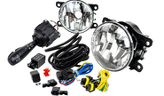 Комплект подключения ПТФ ml auto light technology с противотуманными фарами Тюн-Авто, подрулевым переключателем и рамками на Лада Веста ng Кросс