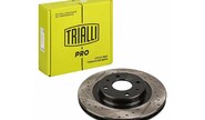 Диск тормозной передний r14 вентилируемый, с насечками и перфорацией trialli pro на ВАЗ 2110-2112, Лада Калина, Калина 2, Гранта, Гранта fl, Приора, datsun