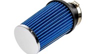 Угловой воздушный фильтр нулевого сопротивления, закрытый синий конус на инжекторные ВАЗ 2101-2115, Лада Гранта, Калина, Приора, Нива Легенд, Нива Тревел, Шевроле Нива