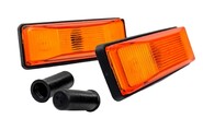 Комплект оранжевых повторителей поворота&nbsp;с лампами и защитными колпачками проводки на ВАЗ 2106, Лада 4х4, Нива Легенд