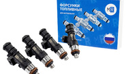 Комплект форсунок mr 022 (аналог 0 280 158 022), 4 шт на&nbsp;16 кл ВАЗ 2110-2112, 2113-2115, Лада Калина, Калина 2, Приора, Гранта&nbsp;с двигателем 21124, 21126, 11194