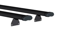 Поперечины аэродинамические черные 1200 мм с высоким кронштейном на рейлинги с пазом&nbsp;АПС АЭРО универсальные