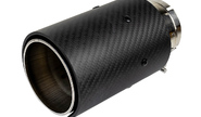 Насадка на глушитель круглая из нержавеющий стали с карбоновой накладкой d90мм Sal-Man HJ-CBM008