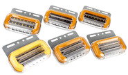 Комплект диодных боковых габаритных фонарей&nbsp;(12v) с подсветкой колеса&nbsp;в металлическом корпусе, 6 шт на грузовой транспорт