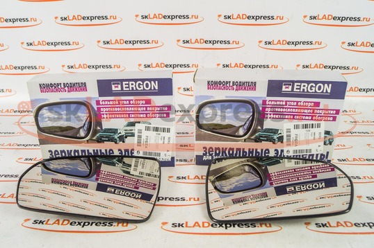 Комплект зеркальных элементов Ergon с обогревом на Лада Веста_1