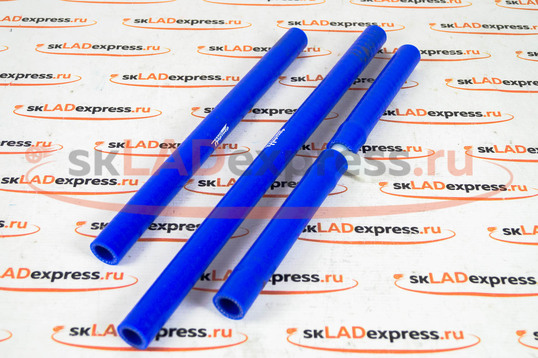 Патрубки печки силиконовые синие на ВАЗ 2110_1