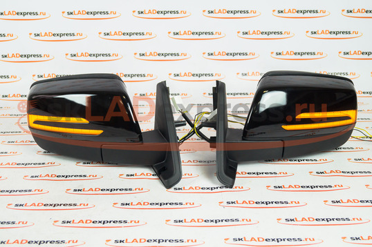 Боковые зеркала Урбан электропривод c бегающим поворотником в стиле Мерседес AMG на Лада Нива 21214_1