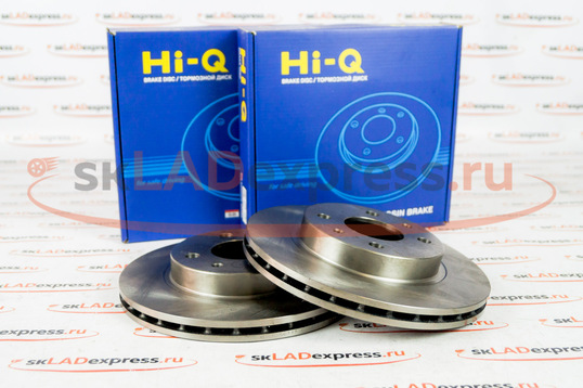 Передние тормозные диски вентилируемые R13 без насечек и перфорации Hi-Q на ВАЗ 2110-2112, Лада Калина, Гранта, Гранта FL_1