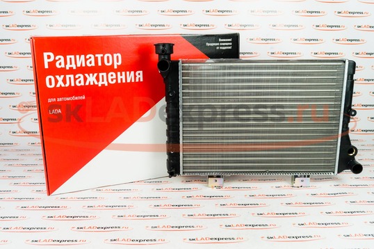Радиатор охлаждения красная упаковка алюминиевый на ВАЗ 2103-2106_1