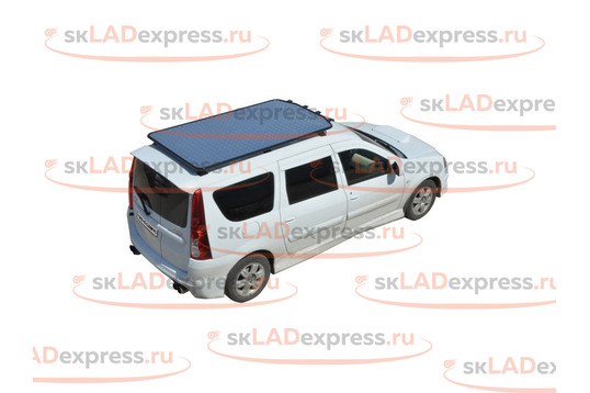Багажник - платформа ТехноСфера Трофи с алюминиевым листом на Лада Ларгус_1