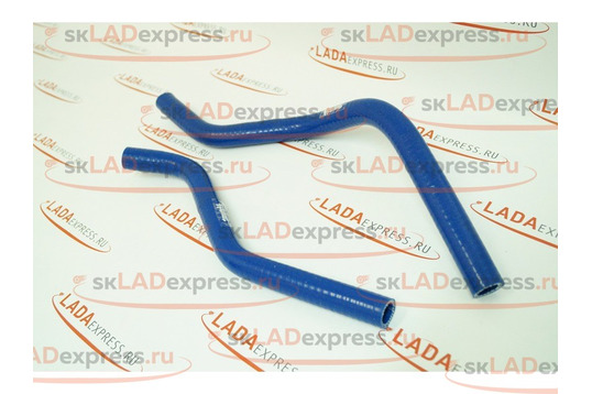 Патрубки печки силиконовые синие на Лада Веста дв. Н4М (Renault 1,6 л 16 кл)_1