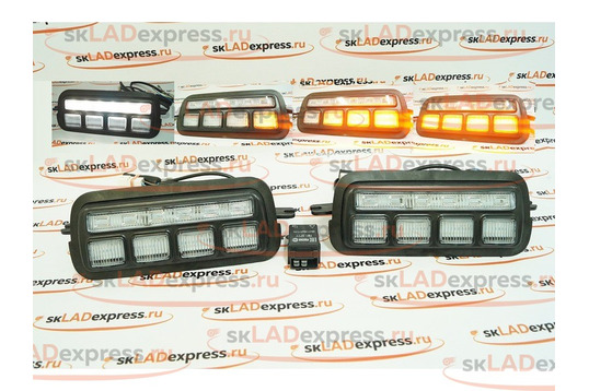 Оригинальные светодиодные (LED) подфарники Тюн-Авто на Ладу Ниву 4Х4 с ДХО, динамическим поворотником_1