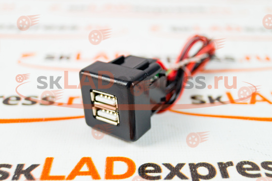 USB зарядное на 2 слота вместо заглушки кнопки ВАЗ 2110-2112_1