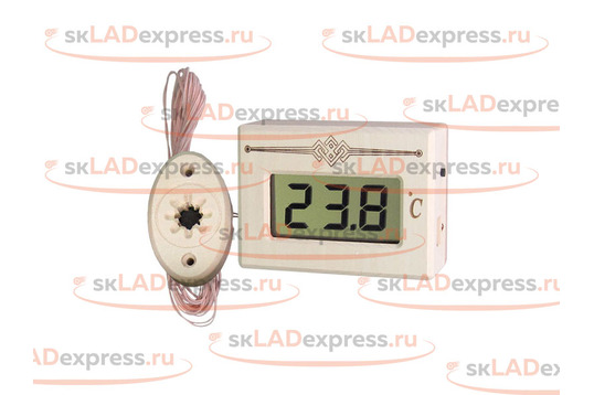 Термометр электронный для сауны ТЭС Pt в корпусе из липы с декоративным датчиком_1