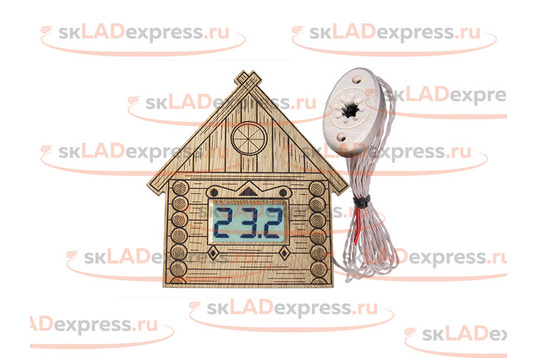 Термометр электронный ТЭС-Люкс Pt в корпусе из липы с декоративным датчиком_1