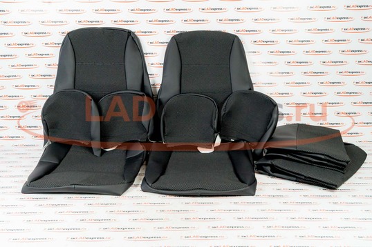 Обивка сидений (не чехлы) экокожа с тканью на ВАЗ 2108-21099, 2113-2115, 5-дверная Нива 2131_1