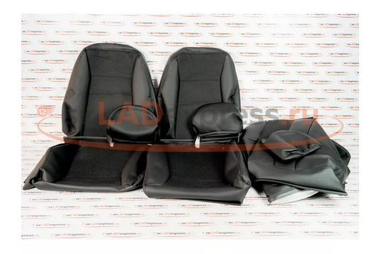 Обивка сидений (не чехлы) экокожа с тканью на ВАЗ 2110_1