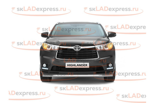 Защита переднего бампера одинарная Ø63мм (НПС) для TOYOTA HIGHLANDER 2014 ПТ Групп_1