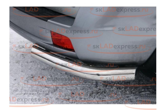 Защита заднего бампера Уголки d63,5 нерж для Hyundai Santa-Fe ТехноСфера_1
