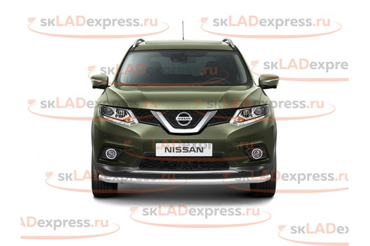 Защита переднего бампера одинарная Ø63 мм (НПС) для NISSAN X-TRAIL 2015 ПТ Групп_1