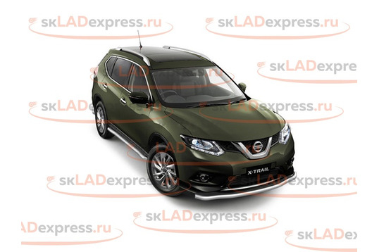 Защита порогов вогнутые Ø63мм (НПС) для NISSAN X-TRAIL 2015 ПТ Групп_1