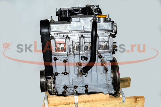 Двигатель ВАЗ 11183 в сборе с впускным и выпускным коллектором на Лада Калина _1