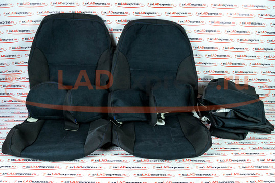 Обивка сидений (не чехлы) ткань с алькантарой на Лада Калина_1