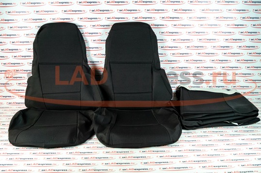 Обивка сидений (не чехлы) черная ткань (центр черная ткань 10мм) на ВАЗ 2107_1