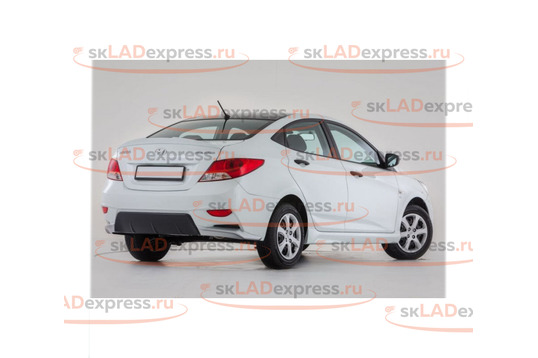 Бампер задний ЮролТюнинг на Hyundai Solaris 2010-2014 г.в._1